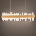 Load image into Gallery viewer, Acro 46in LED Linear Alabaster Chandelier
