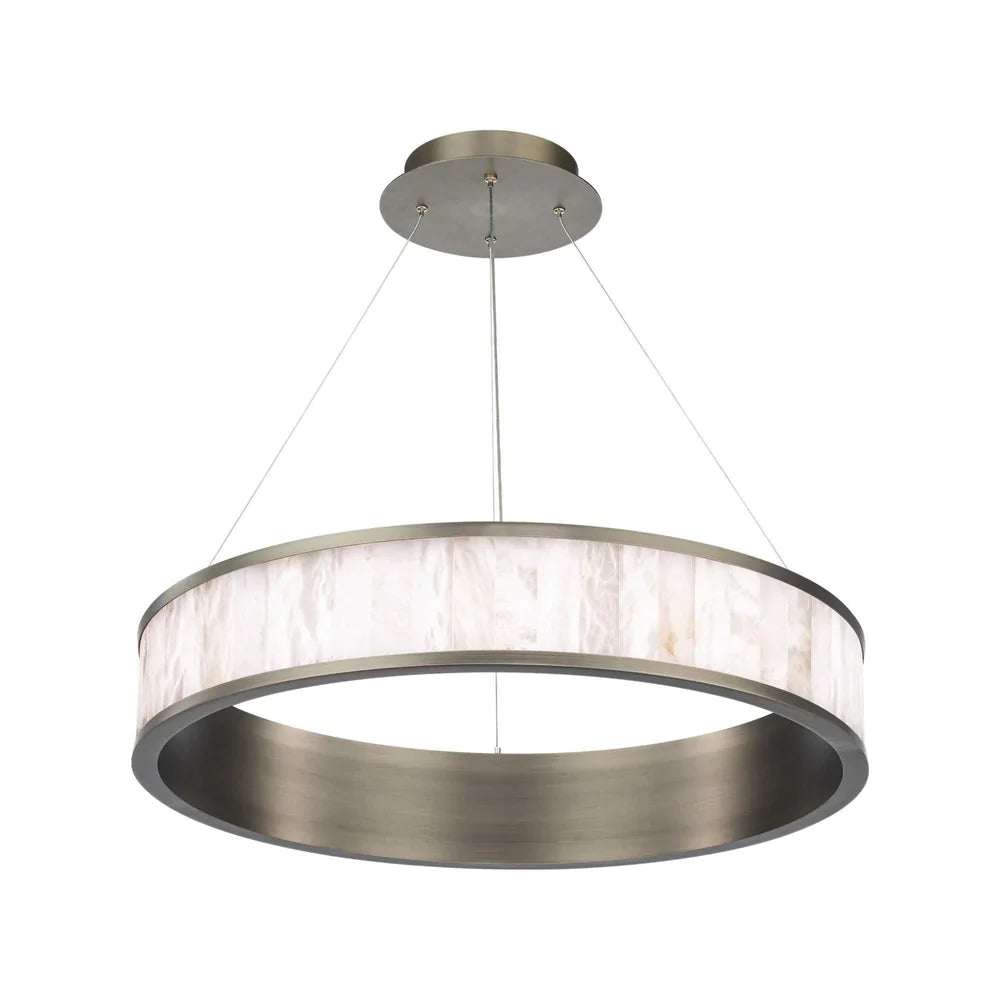 Colis Alabaster 28in LED Round Chandelier