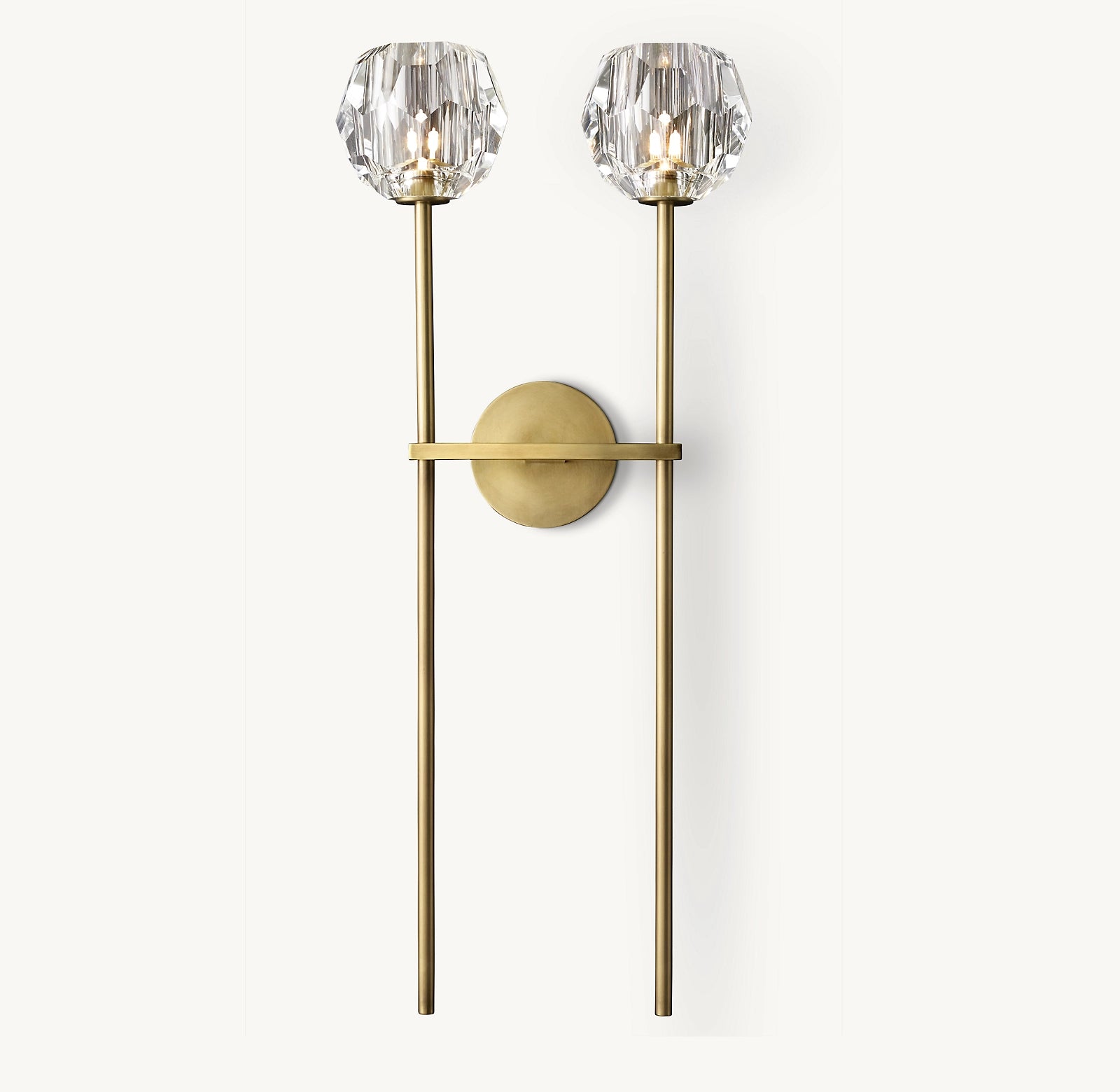Crystal Ball Grand Double Sconce