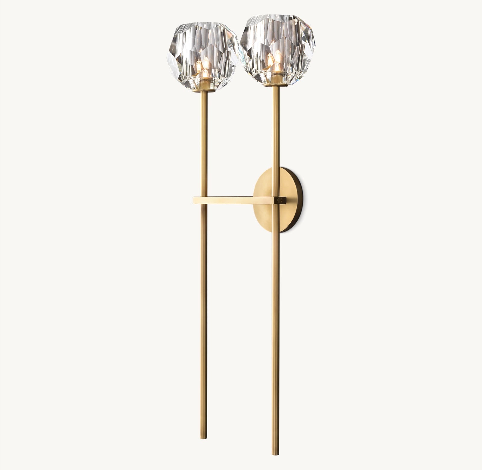 Crystal Ball Grand Double Sconce
