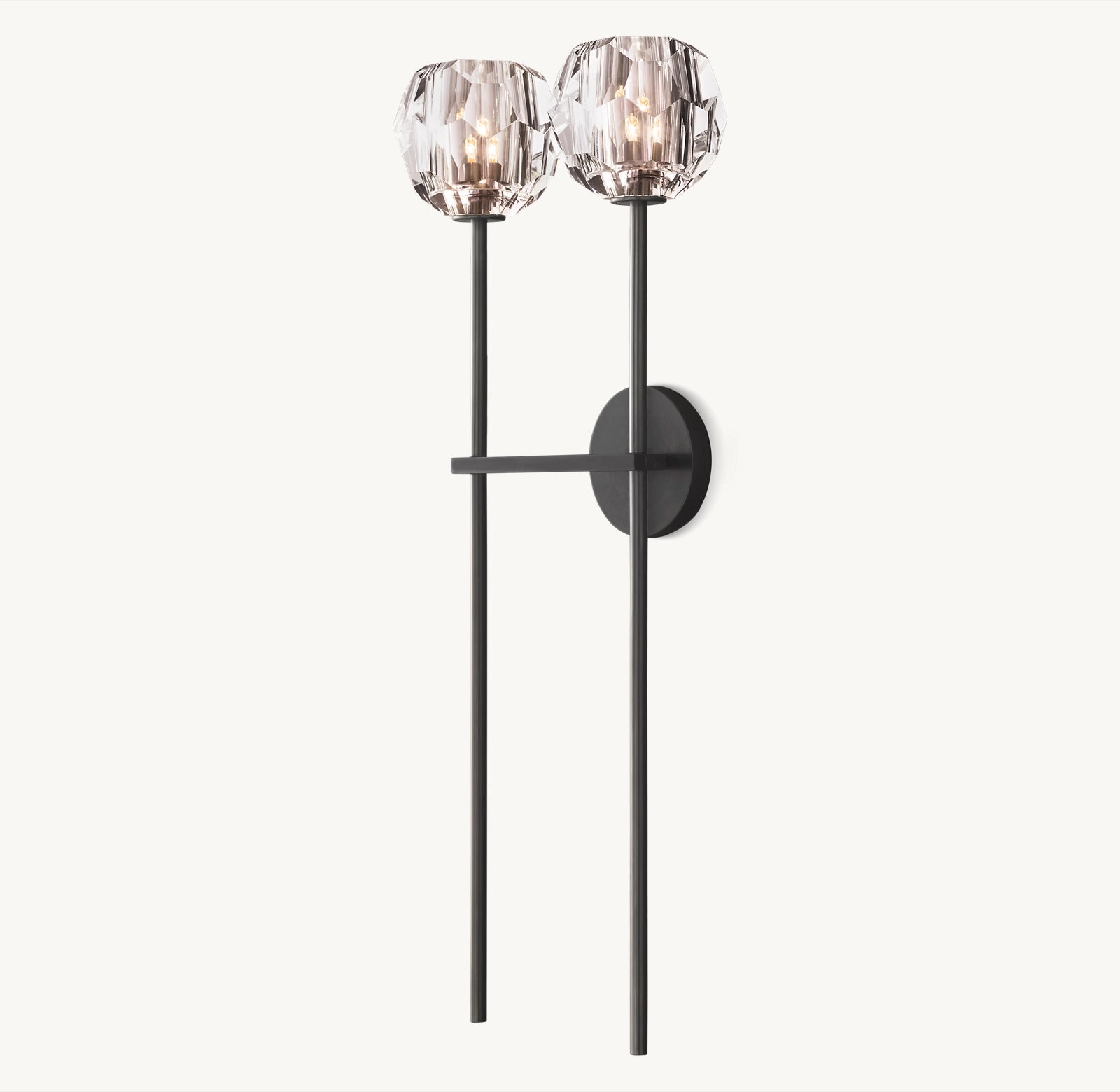 Crystal Ball Grand Double Sconce
