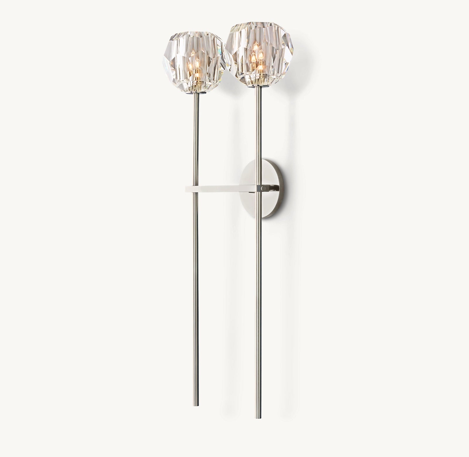 Crystal Ball Grand Double Sconce