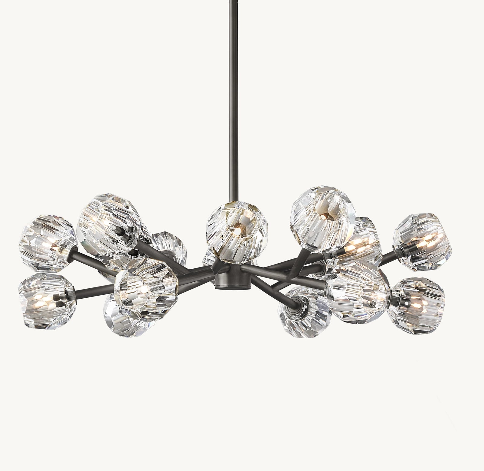 Crystal Ball Round Chandelier 36"