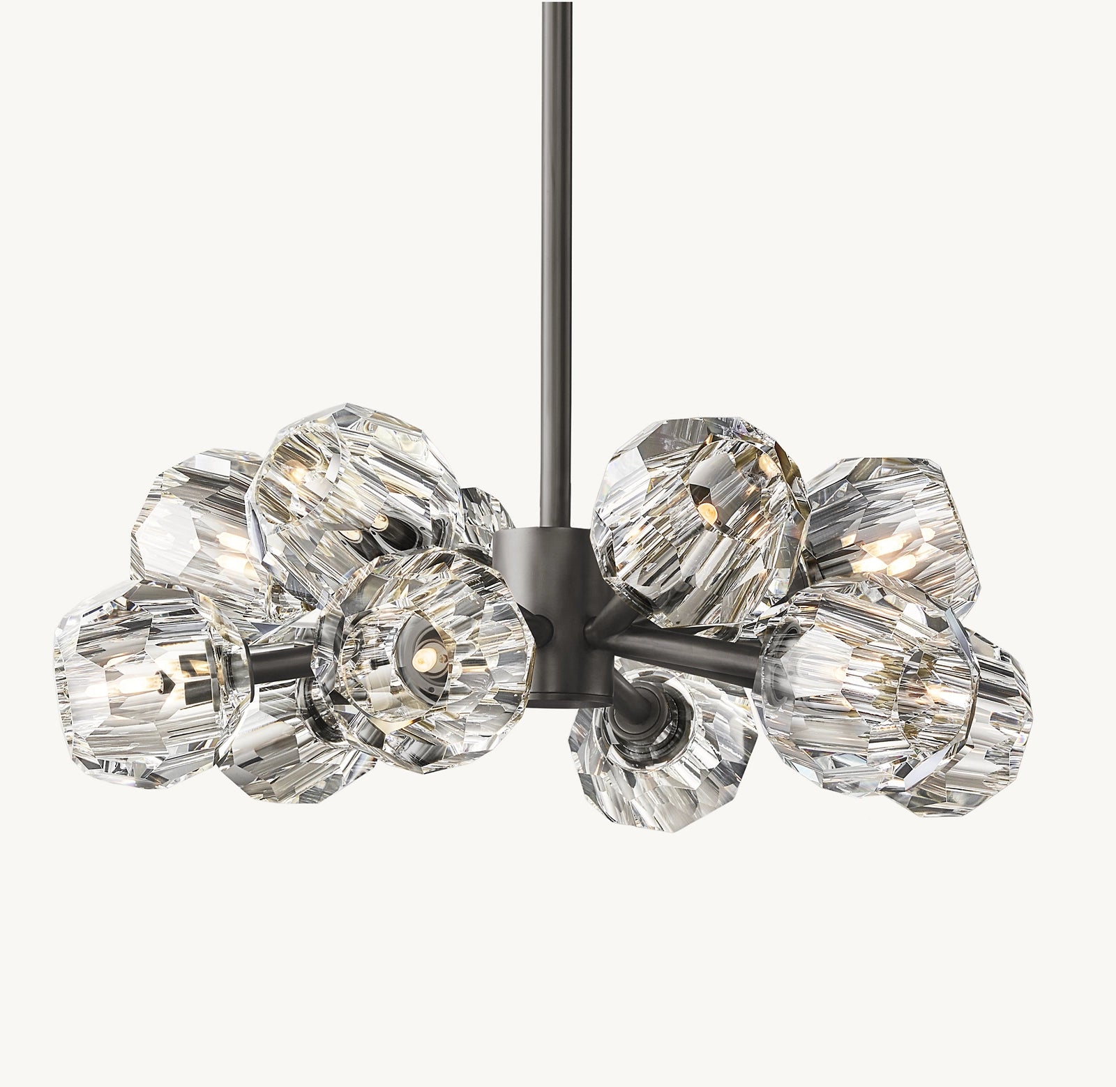Crystal Ball Round Chandelier 24"