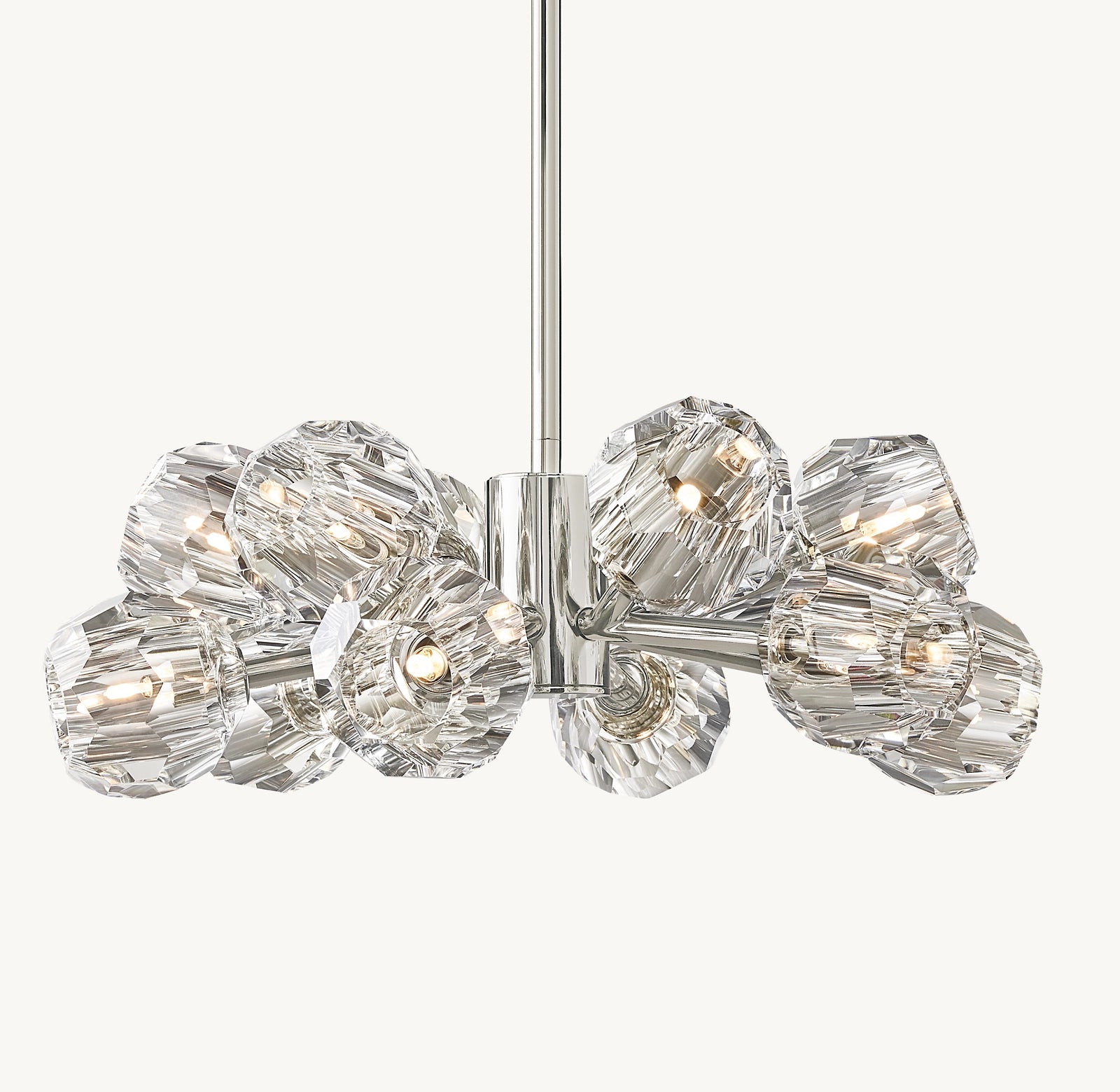Crystal Ball Round Chandelier 24"