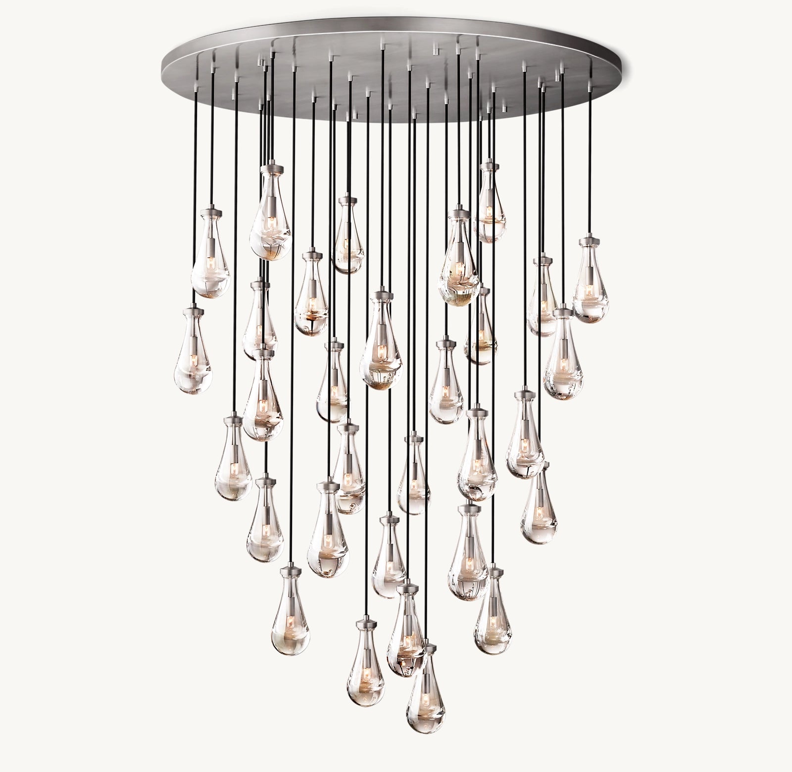 Raindrop Round Chandelier 60''