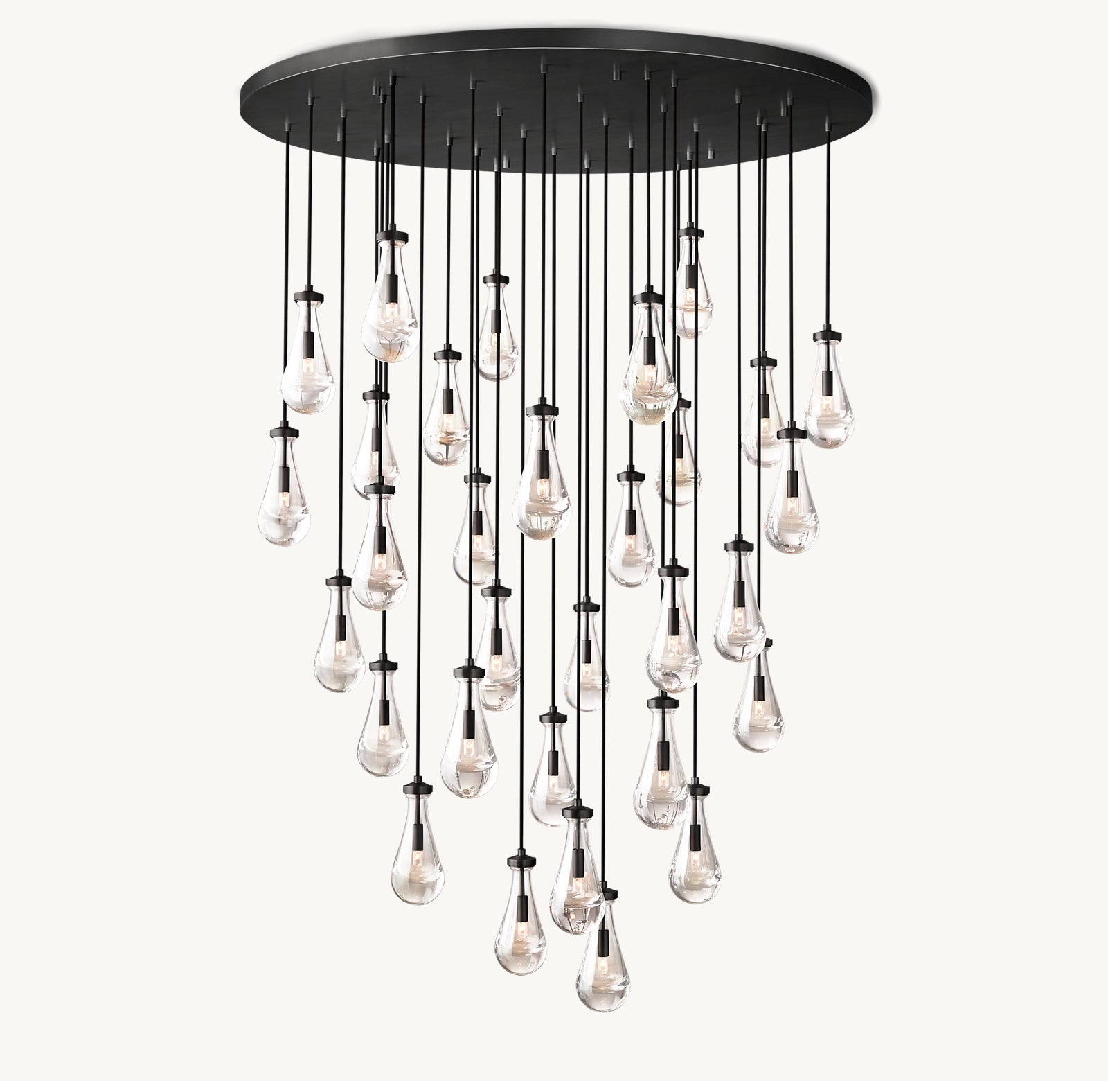Raindrop Round Chandelier 60''