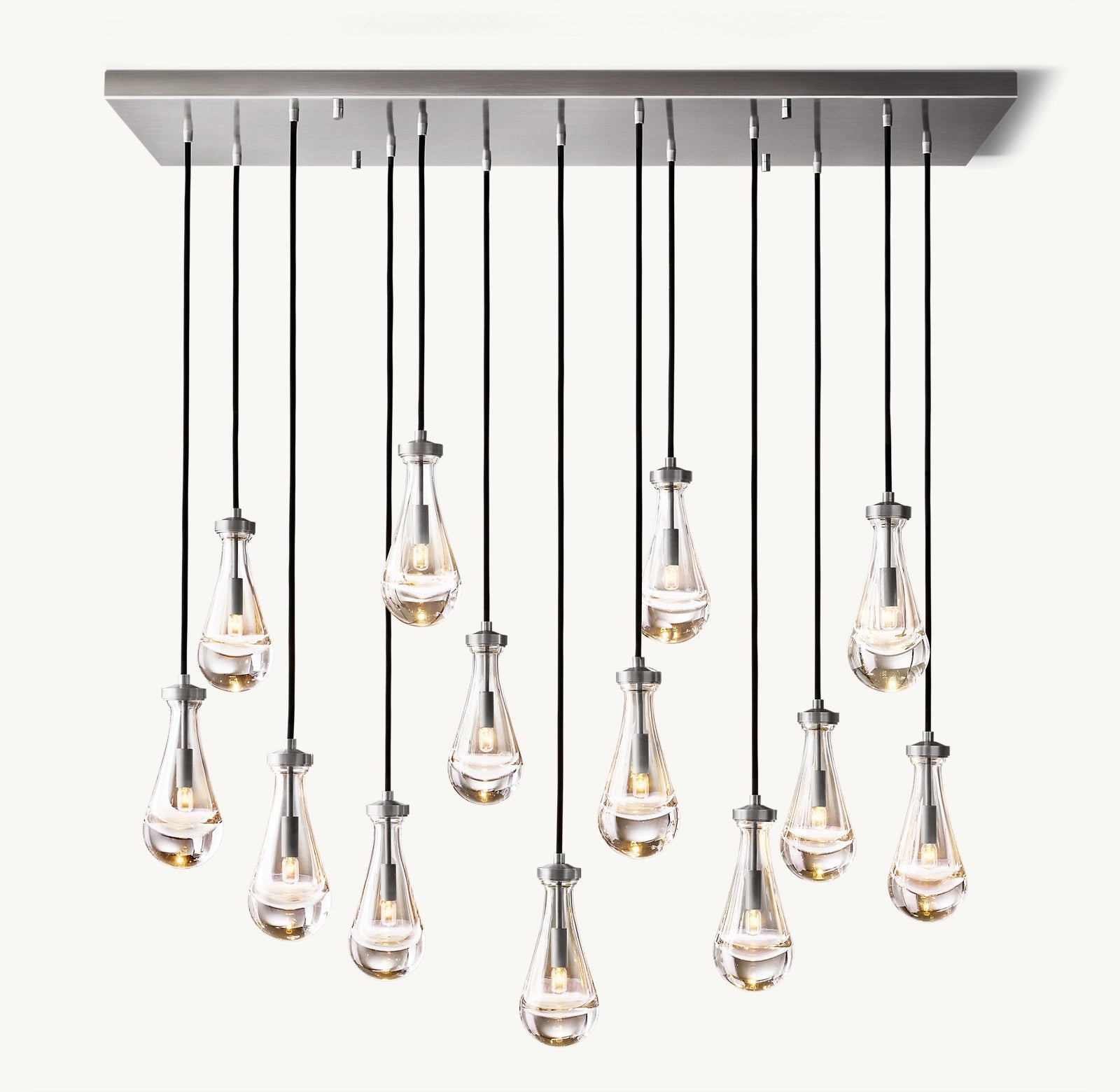 Raindrop Rectangular Chandelier 54"