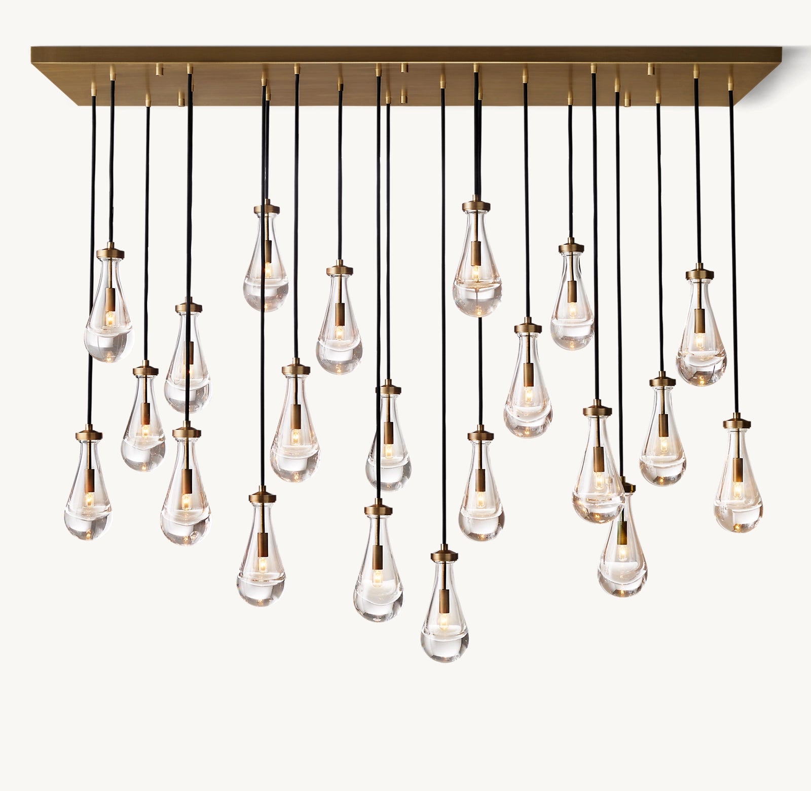 Raindrop Rectangular Chandelier 72