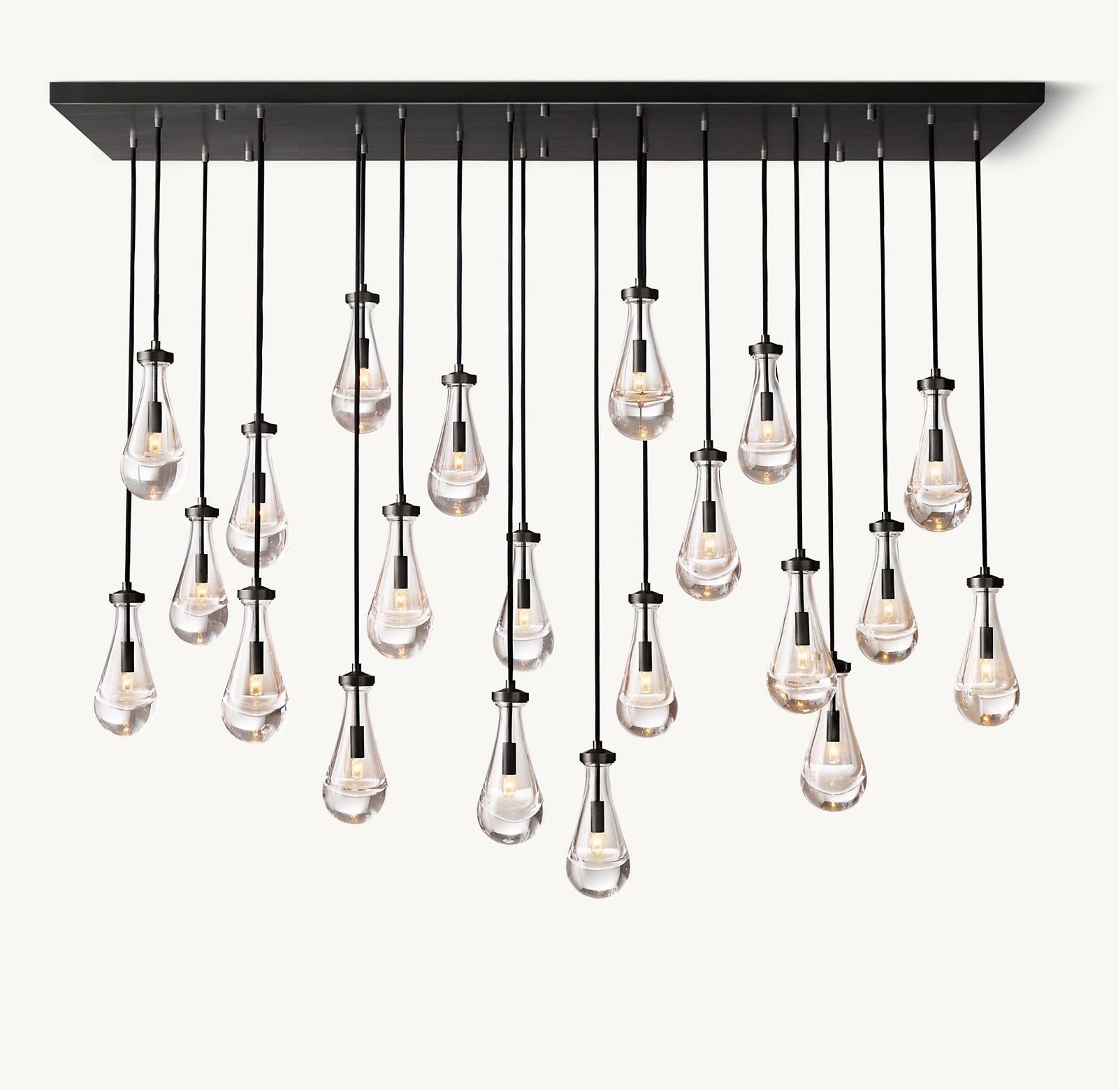 Raindrop Rectangular Chandelier 72