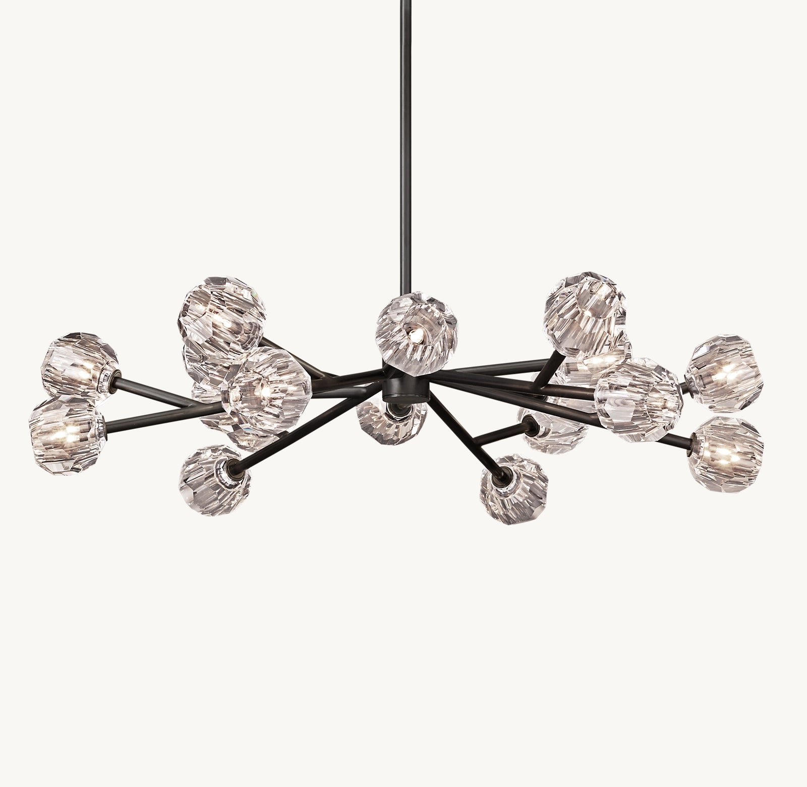 Crystal Ball Round Chandelier 48"