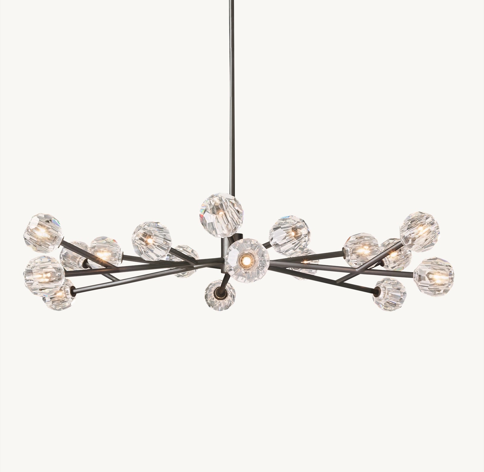Crystal Ball Round Chandelier 60"