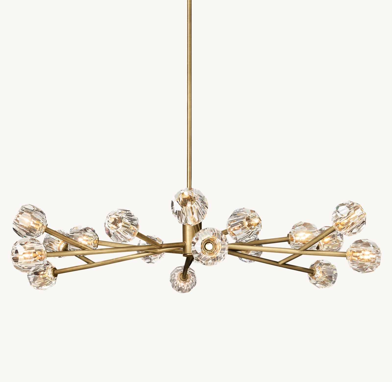 Crystal Ball Round Chandelier 60"
